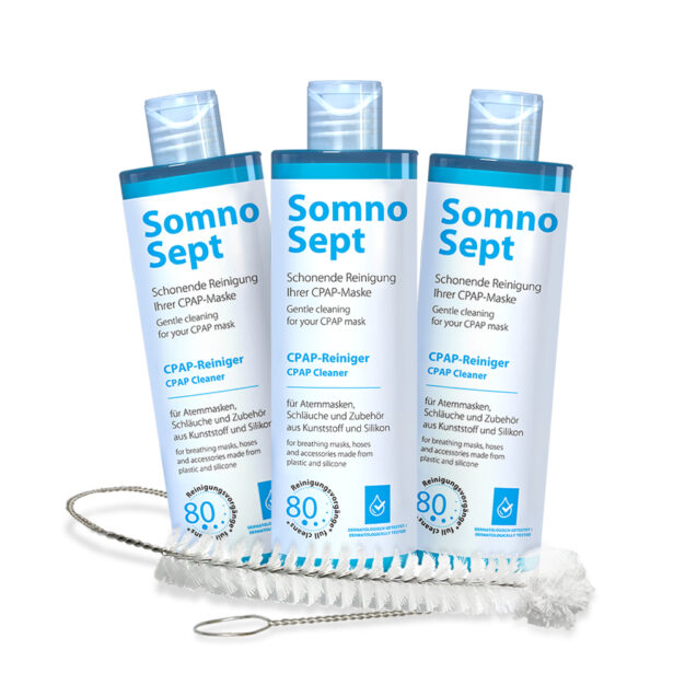 SomnoSept triple pack with hose brush