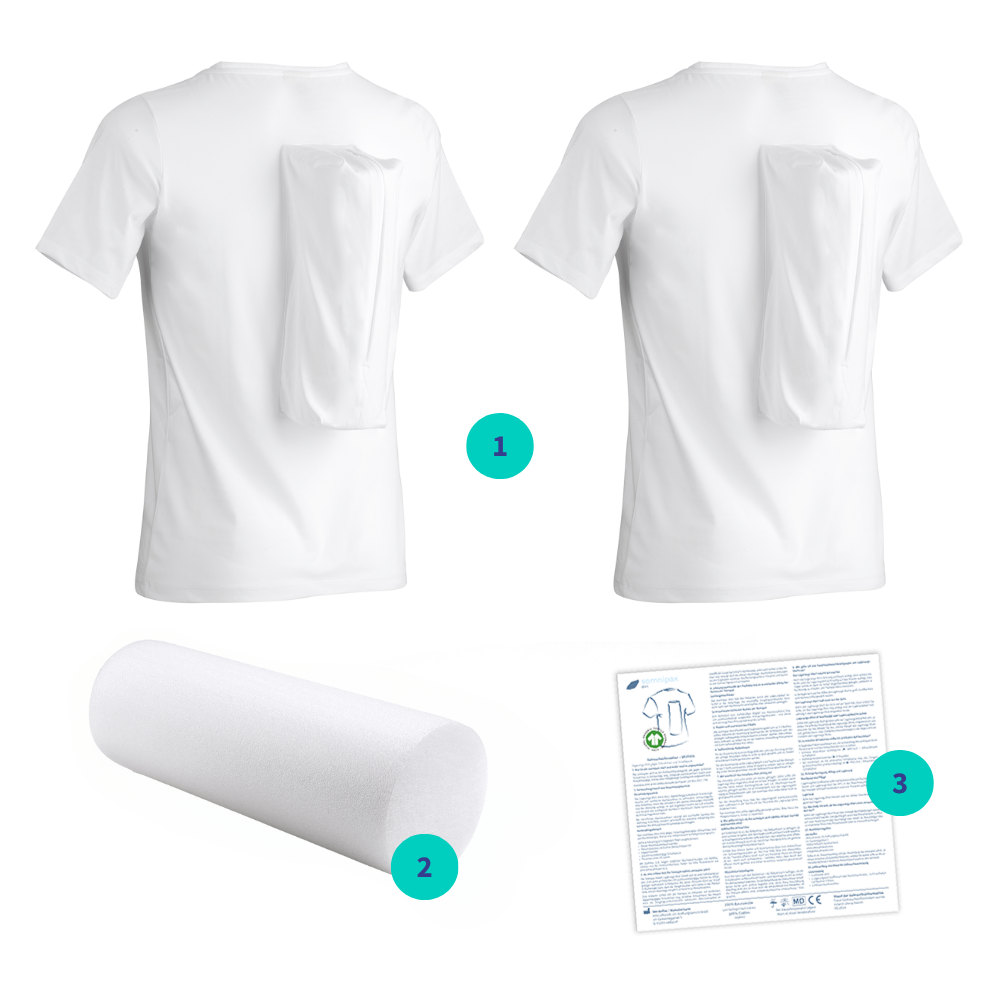 Somnipax pakket met twee shirts en harde schuimrol