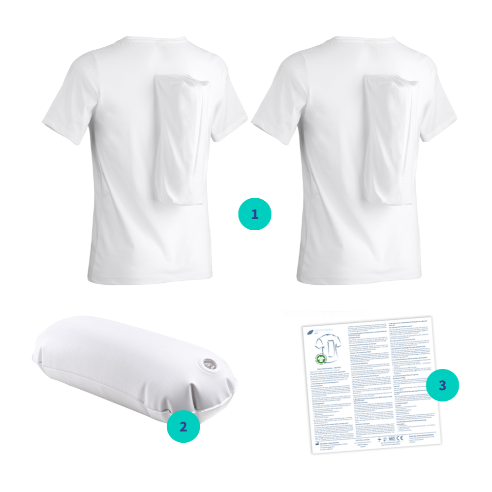 Somnipax pakket met twee shirts en luchtkussen
