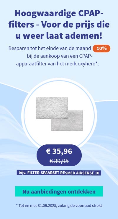 Korting bij aankoop laadukkaat oxyhero CPAP-filters 05