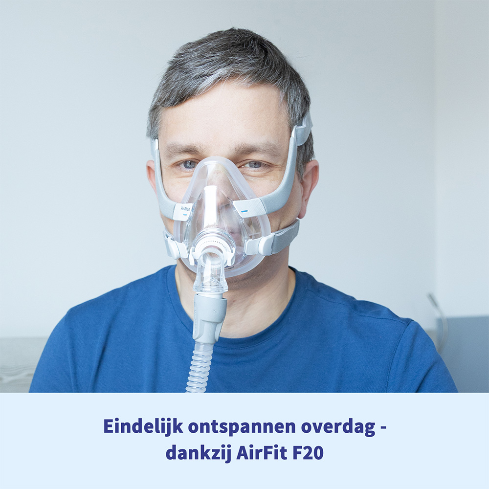 ResMed AirFit F20 CPAP-Full Face masker, zeer stil