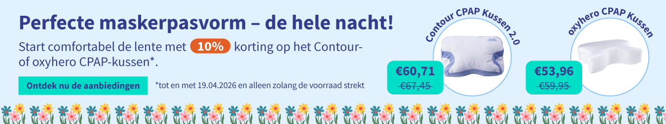 Korting op het Contour- of oxyhero CPAP-kussen 01