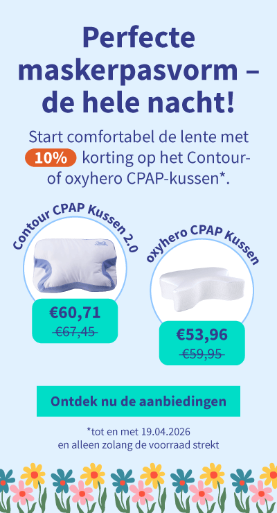 Korting op het Contour- of oxyhero CPAP-kussen 05