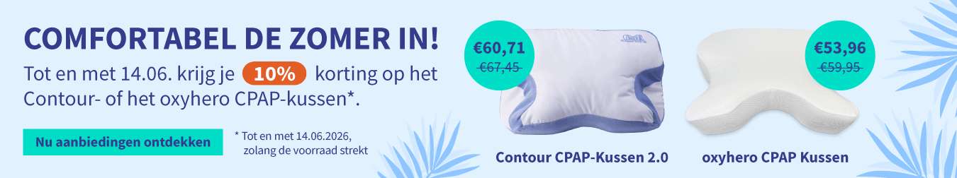 Korting op het Contour- of oxyhero CPAP-kussen 01