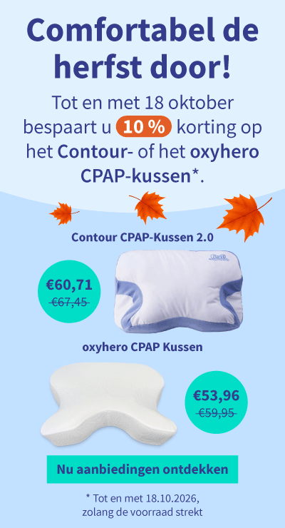 Korting op het Contour- of het oxyhero CPAP-kussen 05