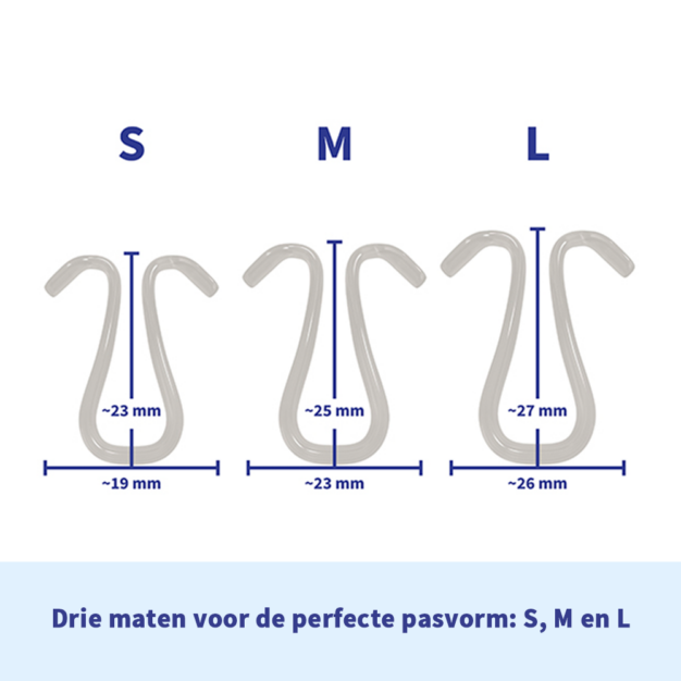 somnipax air - drie maten voor de perfecte pasvorm S M en L
