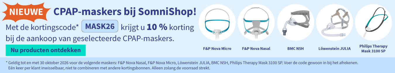 Korting op geselecteerde CPAP-maskers 01